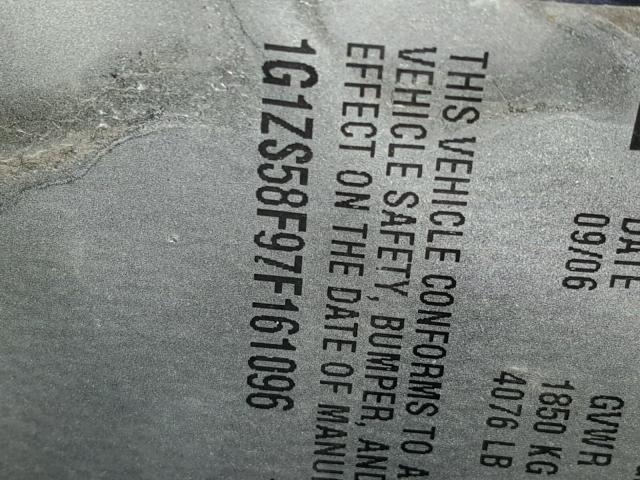 1G1ZS58F97F161096 - 2007 CHEVROLET MALIBU LS 蓝色 照片 10