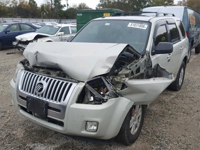 4M2CU91769KJ24142 - 2009 MERCURY MARINER WHITE photo 2