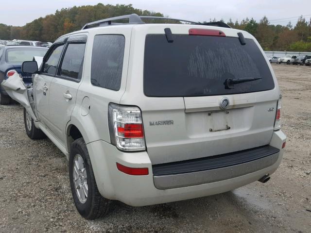 4M2CU91769KJ24142 - 2009 MERCURY MARINER WHITE photo 3