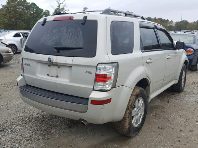 4M2CU91769KJ24142 - 2009 MERCURY MARINER WHITE photo 4