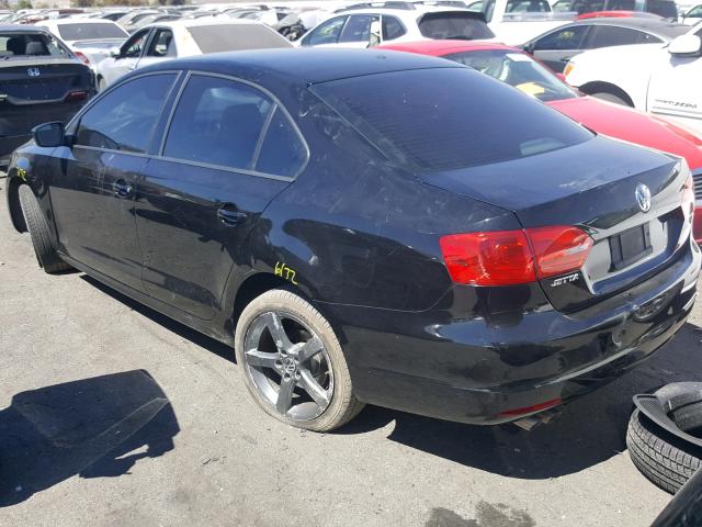 3VW2K7AJ0DM382114 - 2013 VOLKSWAGEN JETTA BASE Սև լուսանկար 3