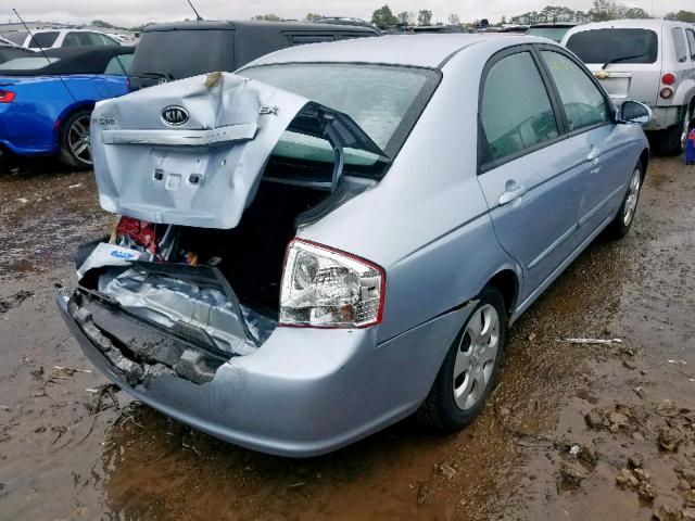 KNAFE121185527774 - 2008 KIA SPECTRA EX BLUE photo 4