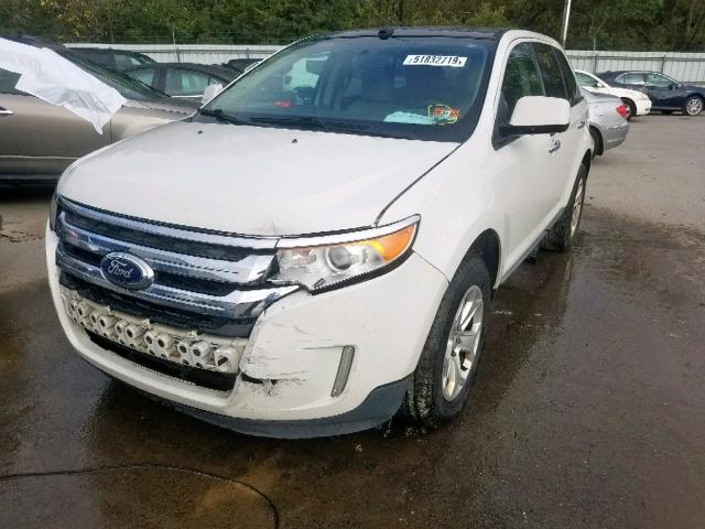 2FMDK3JC7BBA25092 - 2011 FORD EDGE SEL WHITE photo 2