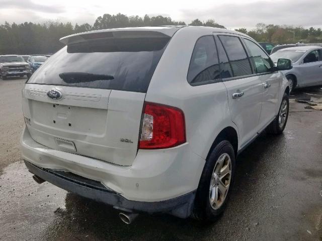 2FMDK3JC7BBA25092 - 2011 FORD EDGE SEL WHITE photo 4