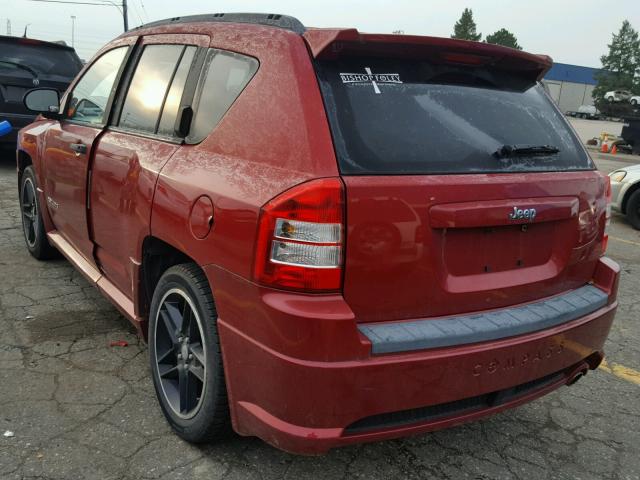 1J8FT47W48D767026 - 2008 JEEP COMPASS SP ბურგუნდია ფოტო 3
