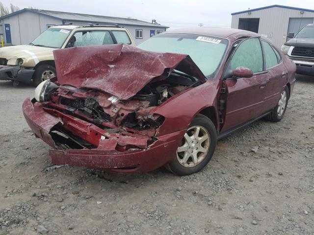 1FAFP56U27A146648 - 2007 FORD TAURUS SEL BURGUNDY photo 2