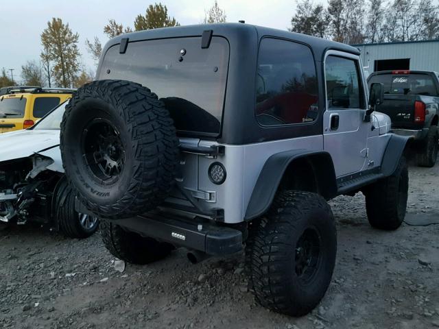 1J4FA39S62P742890 - 2002 JEEP WRANGLER / SILVER photo 4