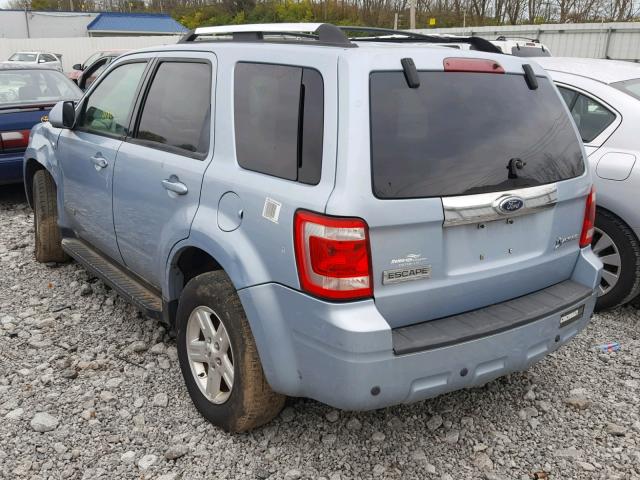 1FMCU59H88KA69344 - 2008 FORD ESCAPE HEV BLUE photo 3