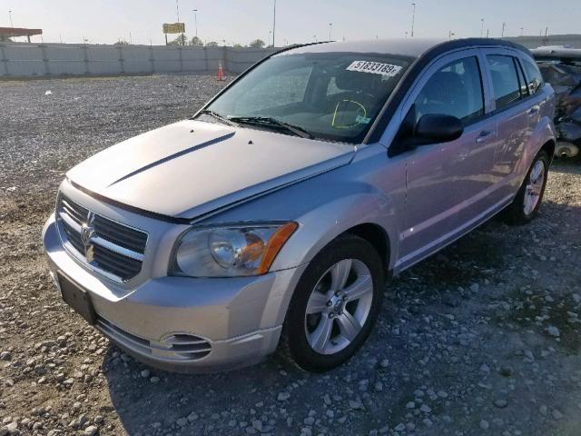 1B3CB4HA7AD660981 - 2010 DODGE CALIBER SX SILVER photo 2