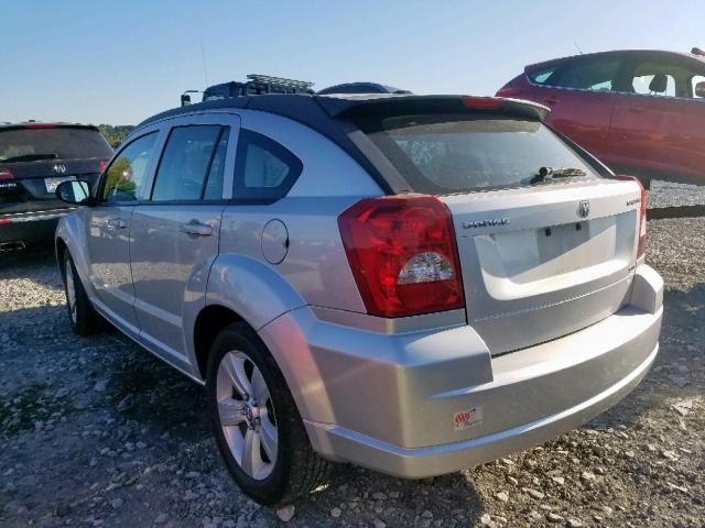 1B3CB4HA7AD660981 - 2010 DODGE CALIBER SX SILVER photo 3