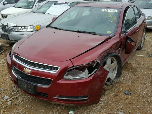 1G1ZJ57789F103366 - 2009 CHEVROLET MALIBU 2LT MAROON photo 2