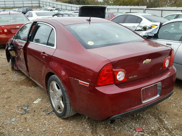 1G1ZJ57789F103366 - 2009 CHEVROLET MALIBU 2LT MAROON photo 3