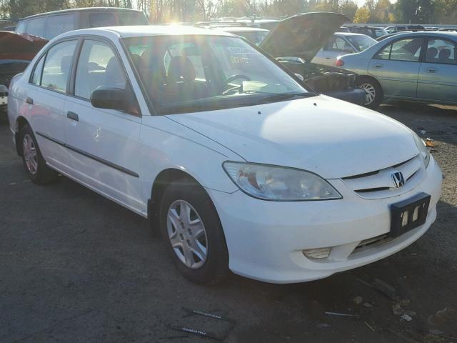 1HGES16335L020838 - 2005 HONDA CIVIC DX V WHITE photo 1