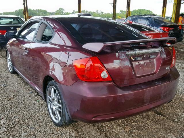 JTKDE177050039943 - 2005 TOYOTA SCION TC ბურგუნდია ფოტო 3