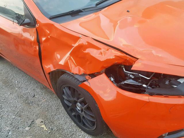 1C3CDFBB0FD213278 - 2015 DODGE DART SXT ORANGE photo 9