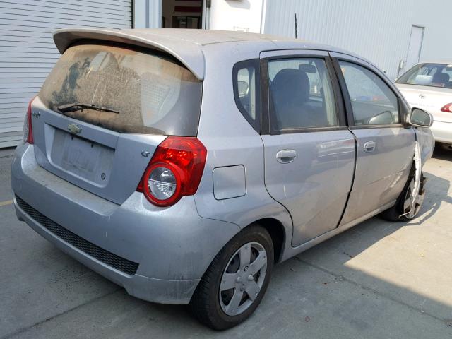 KL1TD6DE5AB049699 - 2010 CHEVROLET AVEO LS SILVER photo 4