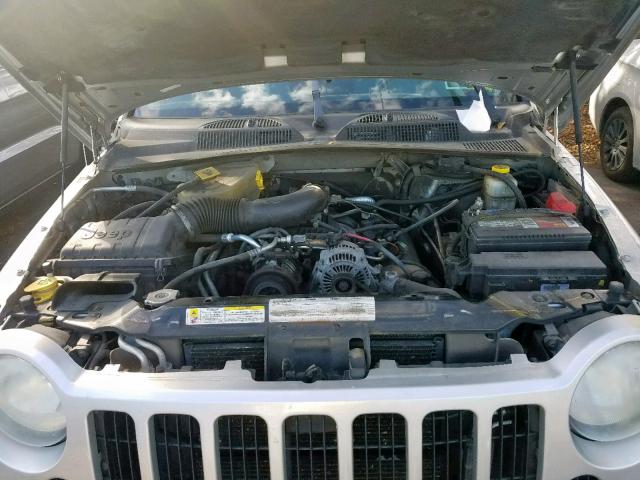 1J4GL48K97W710454 - 2007 JEEP LIBERTY SP GRAY photo 7