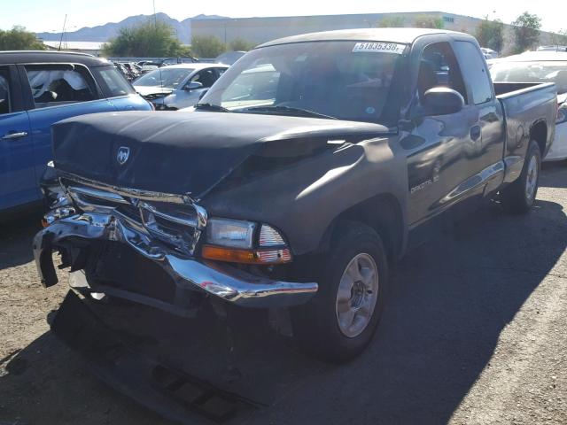 1B7GL22X2WS642938 - 1998 DODGE DAKOTA BLACK photo 2