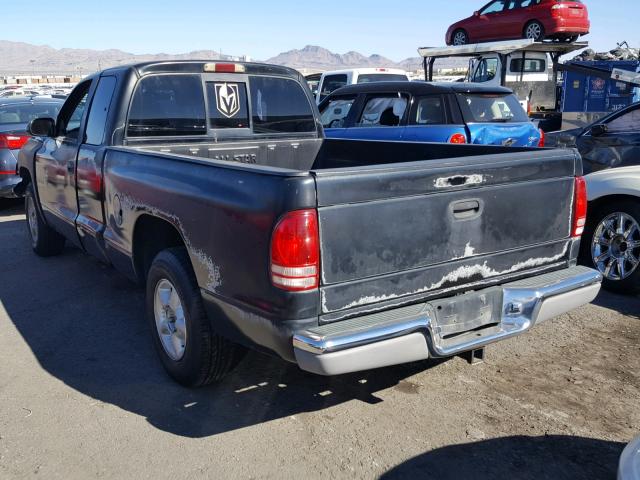 1B7GL22X2WS642938 - 1998 DODGE DAKOTA BLACK photo 3