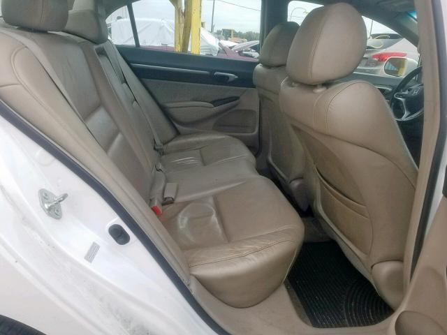 2HGFA1F96AH553298 - 2010 HONDA CIVIC EXL Սպիտակ լուսանկար 6