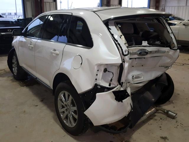 2FMDK4KC1EBA51339 - 2014 FORD EDGE LIMIT WHITE photo 3