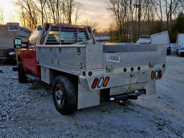 1FTWF31598EC34043 - 2008 FORD F350 SRW S RED photo 3