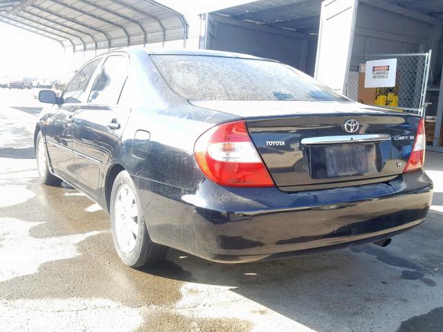 4T1BF30K92U002816 - 2002 TOYOTA CAMRY LE BLACK photo 3