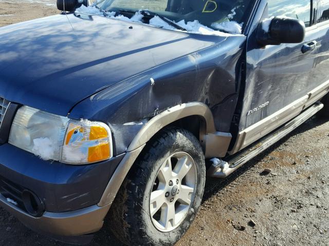 1FMZU74W84ZA28340 - 2004 FORD EXPLORER E BLUE photo 9