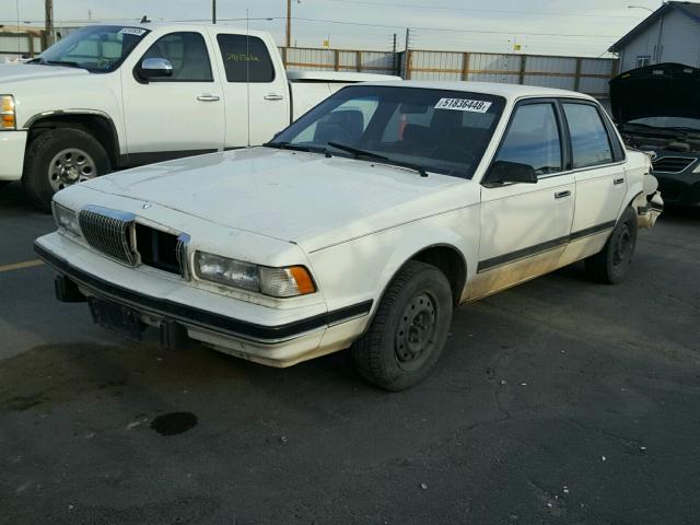 1G4AH54N7N6407409 - 1992 BUICK CENTURY CU WHITE photo 2