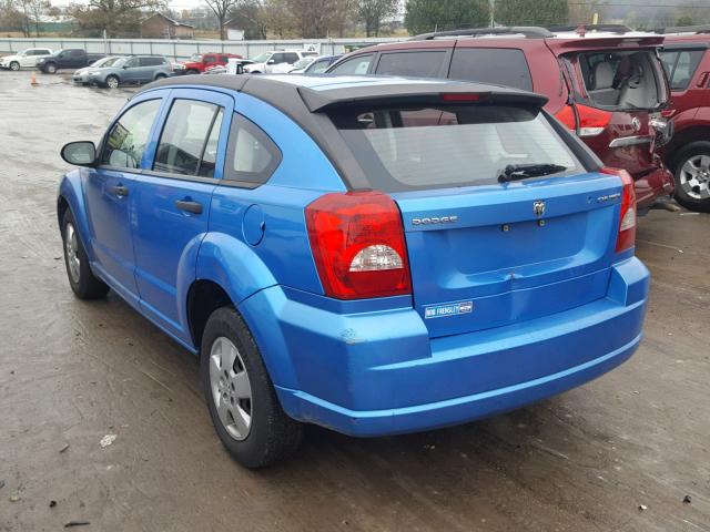 1B3HB28A89D173178 - 2009 DODGE CALIBER SE BLUE photo 3