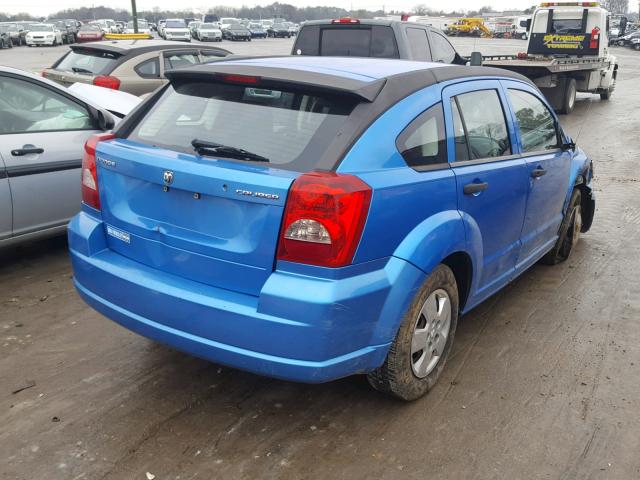 1B3HB28A89D173178 - 2009 DODGE CALIBER SE BLUE photo 4