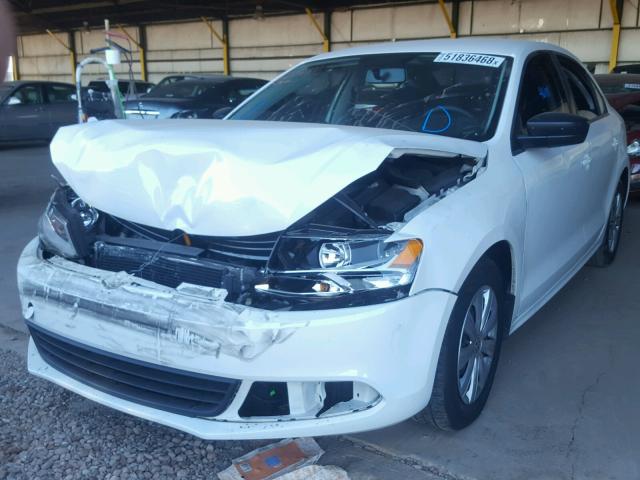3VW2K7AJXDM353056 - 2013 VOLKSWAGEN JETTA BASE Սպիտակ լուսանկար 2