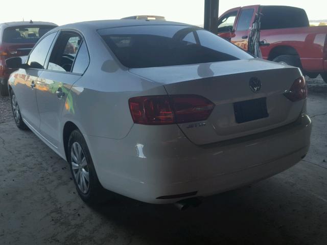 3VW2K7AJXDM353056 - 2013 VOLKSWAGEN JETTA BASE Սպիտակ լուսանկար 3