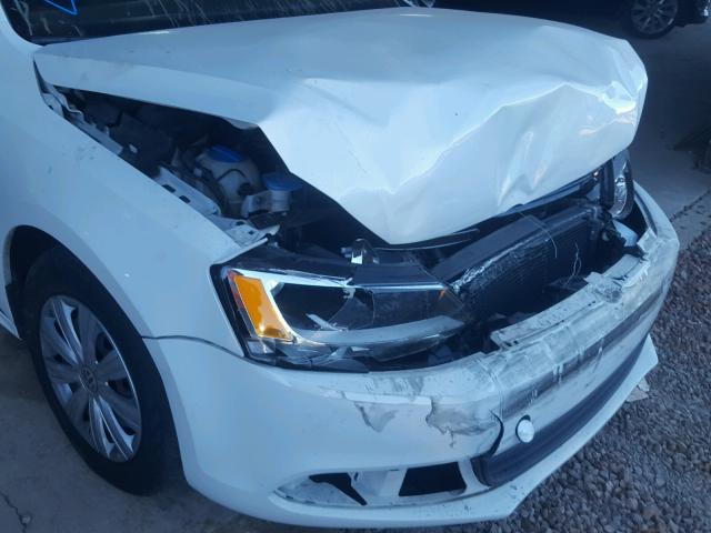 3VW2K7AJXDM353056 - 2013 VOLKSWAGEN JETTA BASE Սպիտակ լուսանկար 9