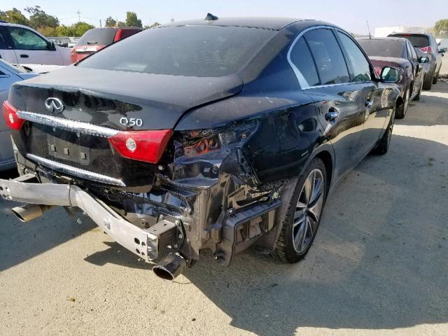 JN1BV7AP1EM688785 - 2014 INFINITI Q50 BASE BLACK photo 4