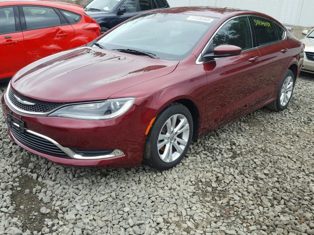 1C3CCCAB1FN754076 - 2015 CHRYSLER 200 LIMITE MAROON photo 2