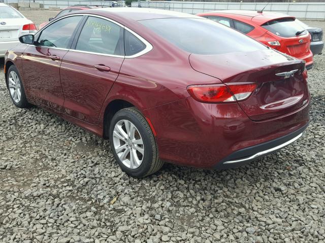 1C3CCCAB1FN754076 - 2015 CHRYSLER 200 LIMITE MAROON photo 3