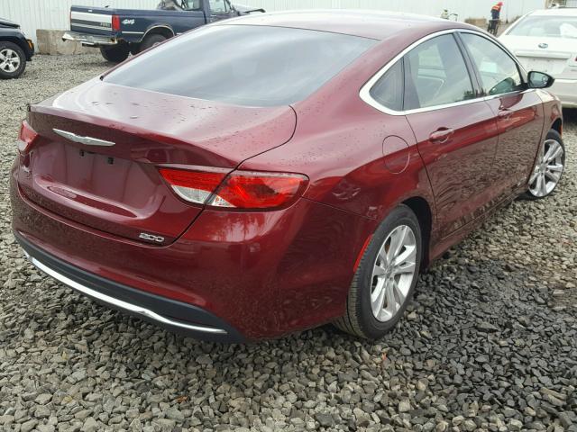 1C3CCCAB1FN754076 - 2015 CHRYSLER 200 LIMITE MAROON photo 4