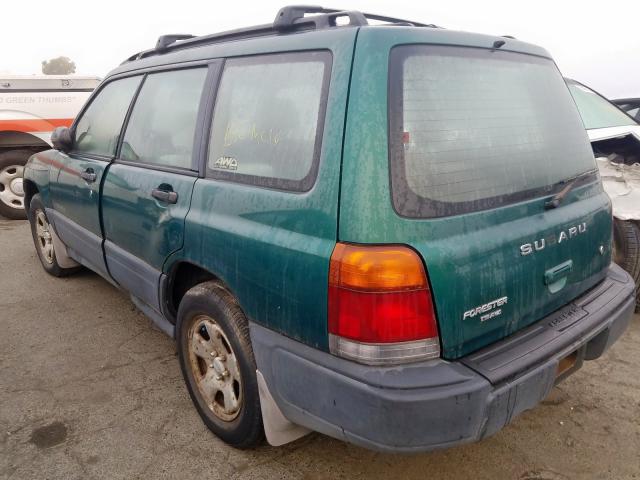 JF1SF6353WG765159 - 1998 SUBARU FORESTER L GREEN photo 3