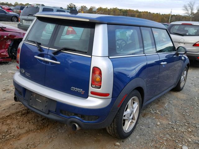 WMWMM33559TP91066 - 2009 MINI COOPER S C BLUE photo 4