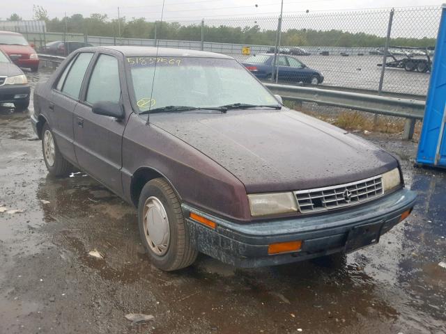 1P3XP28D9NN122539 - 1992 PLYMOUTH SUNDANCE A MAROON photo 1