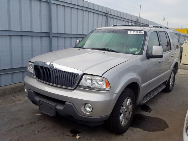 5LMEU78H23ZJ20307 - 2003 LINCOLN AVIATOR ვერცხლისფერი ფოტო 2