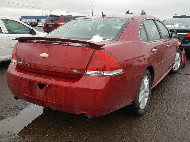 2G1WC5E38C1284352 - 2012 CHEVROLET IMPALA LTZ RED photo 4