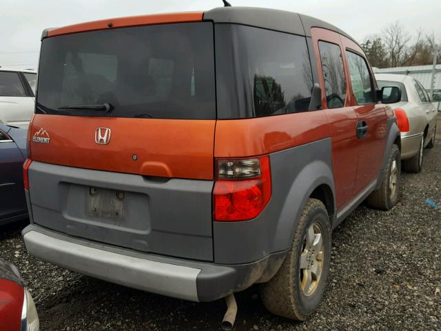 5J6YH18553L021716 - 2003 HONDA ELEMENT EX ORANGE photo 4