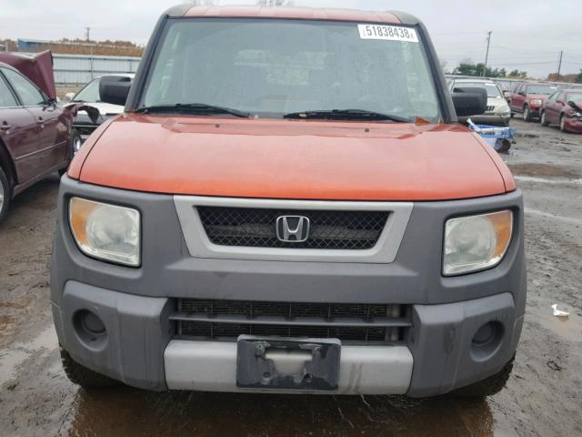 5J6YH18553L021716 - 2003 HONDA ELEMENT EX ORANGE photo 9