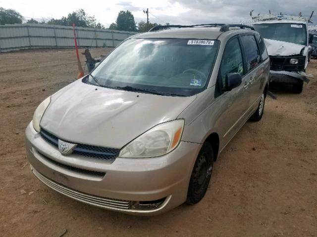 5TDZA23C14S029712 - 2004 TOYOTA SIENNA CE GOLD photo 2