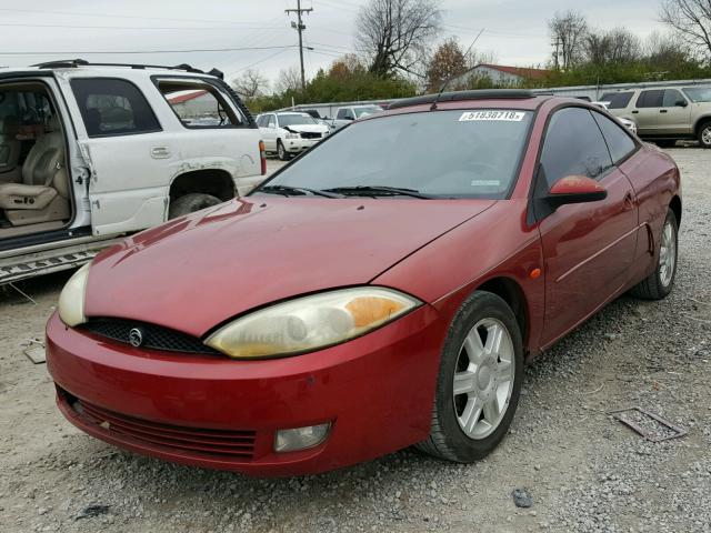 1ZWFT61L125600716 - 2002 MERCURY COUGAR V6 RED photo 2