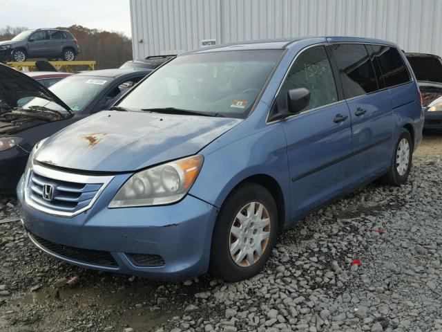 5FNRL38259B001651 - 2009 HONDA ODYSSEY LX BLUE photo 2