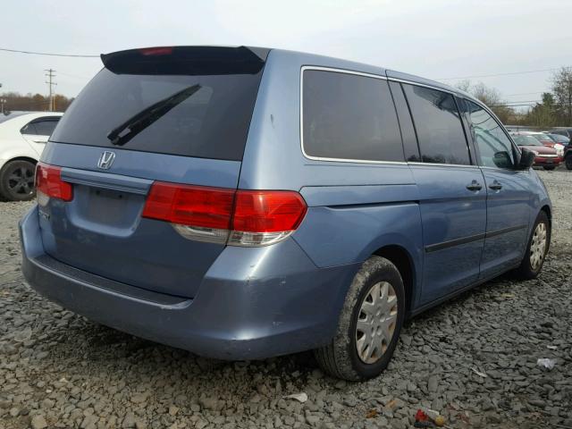 5FNRL38259B001651 - 2009 HONDA ODYSSEY LX BLUE photo 4