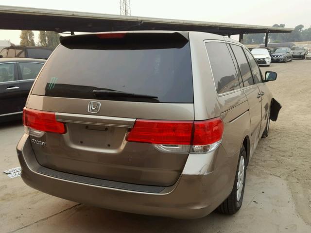 5FNRL3H26AB030676 - 2010 HONDA ODYSSEY LX BROWN photo 4